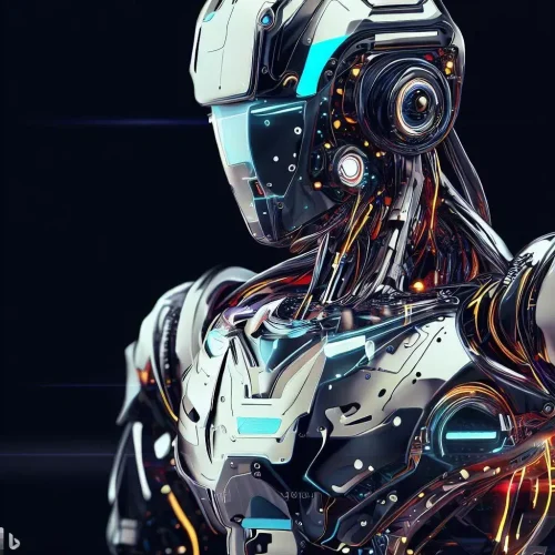 a futuristic robot a futuristic robot designed using generative AI technology
